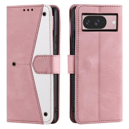 For Google Pixel 9 / 9 Pro Nail Skin Feel Stitching Calf Texture Leather Phone Case(Rose Gold) by buy2fix