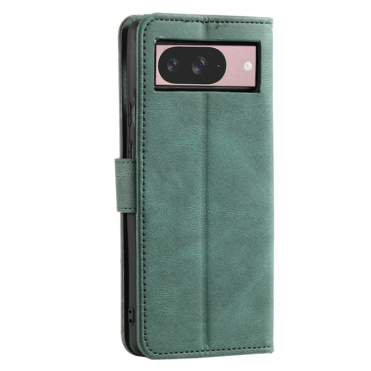 For Google Pixel 9 / 9 Pro Nail Skin Feel Stitching Calf Texture Leather Phone Case(Green) by buy2fix