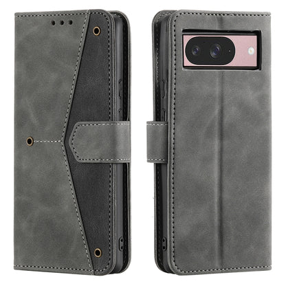 For Google Pixel 9 / 9 Pro Nail Skin Feel Stitching Calf Texture Leather Phone Case(Grey) by buy2fix
