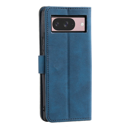 For Google Pixel 9 / 9 Pro Nail Skin Feel Stitching Calf Texture Leather Phone Case(Blue) by buy2fix