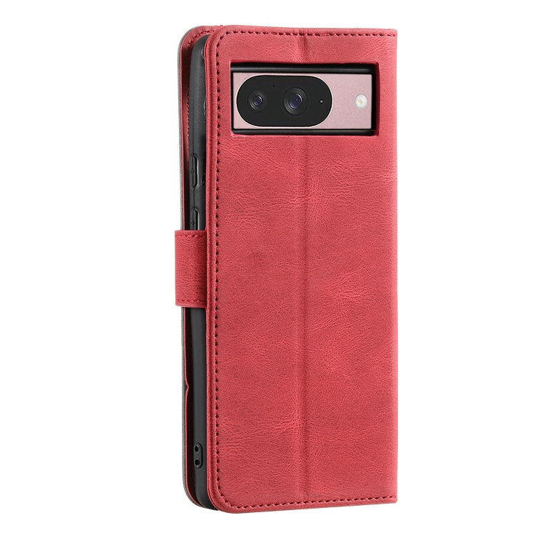 For Google Pixel 9 / 9 Pro Nail Skin Feel Stitching Calf Texture Leather Phone Case(Red) by buy2fix