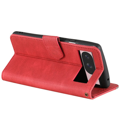 For Google Pixel 9 / 9 Pro Nail Skin Feel Stitching Calf Texture Leather Phone Case(Red) by buy2fix