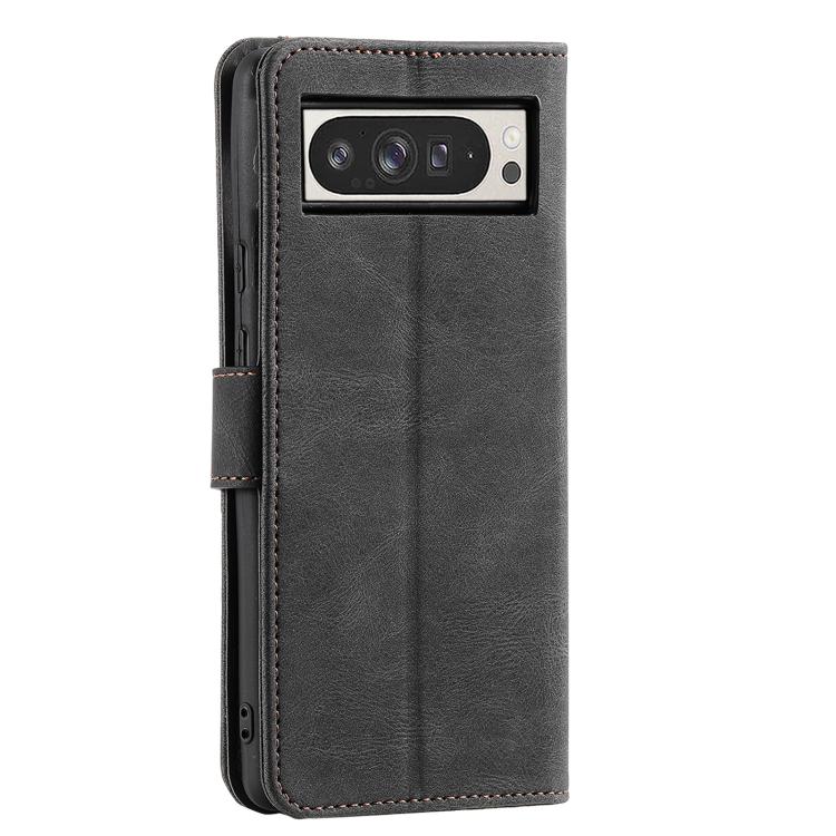 For Google Pixel 10 Pro XL Nail Skin Feel Stitching Calf Texture Leather Phone Case(Black) - Google Cases by buy2fix | Online Shopping UK | buy2fix