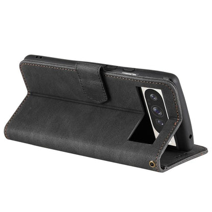 For Google Pixel 10 Pro XL Nail Skin Feel Stitching Calf Texture Leather Phone Case(Black) - Google Cases by buy2fix | Online Shopping UK | buy2fix