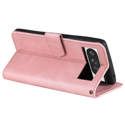 For Google Pixel 10 Pro XL Nail Skin Feel Stitching Calf Texture Leather Phone Case(Rose Gold) - Google Cases by buy2fix | Online Shopping UK | buy2fix