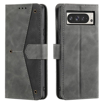 For Google Pixel 10 Pro XL Nail Skin Feel Stitching Calf Texture Leather Phone Case(Grey) - Google Cases by buy2fix | Online Shopping UK | buy2fix