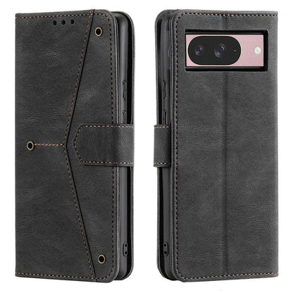 For Google Pixel 10 / 10 Pro Nail Skin Feel Stitching Calf Texture Leather Phone Case(Black) - Google Cases by buy2fix | Online Shopping UK | buy2fix