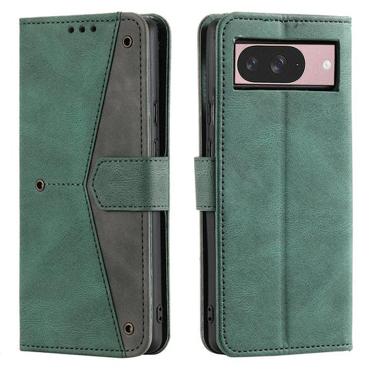 For Google Pixel 10 / 10 Pro Nail Skin Feel Stitching Calf Texture Leather Phone Case(Green) - Google Cases by buy2fix | Online Shopping UK | buy2fix