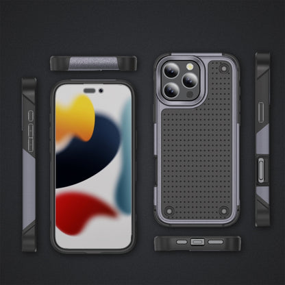 For iPhone 16 Pro Max PC + TPU Shockproof Protective Phone Case(Grey+Black) by buy2fix