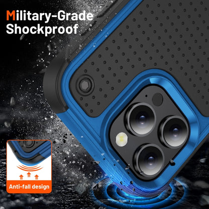 For iPhone 16 Pro Max PC + TPU Shockproof Protective Phone Case(Blue+Black) by buy2fix