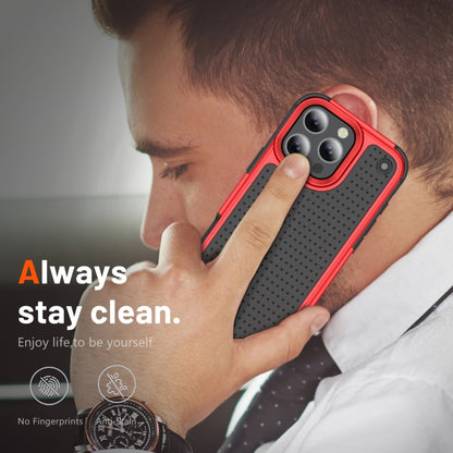 For iPhone 16 Pro PC + TPU Shockproof Protective Phone Case(Red+Black) by buy2fix