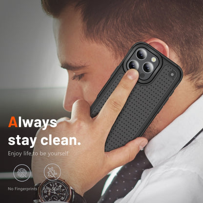 For iPhone 16 Pro PC + TPU Shockproof Protective Phone Case(Black+Black) by buy2fix