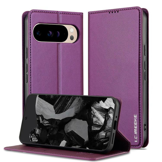For Google Pixel 10 Pro XL LC.IMEEKE L1 Series Frosted Fine Texture PU Phone Case(Purple)
