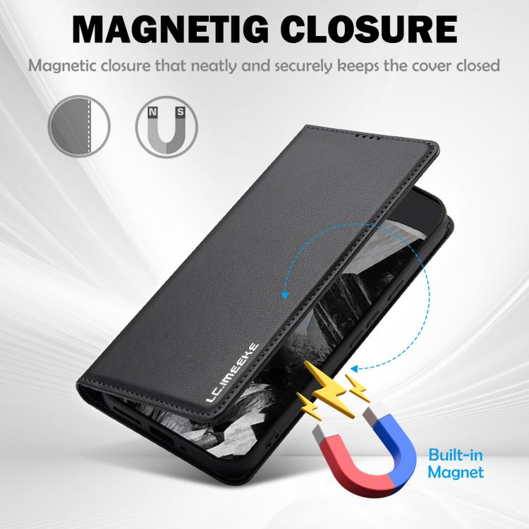 For Google Pixel 10 / 10 Pro LC.IMEEKE L1 Series Frosted Fine Texture PU Phone Case(Black) - Google Cases by LC.IMEEKE | Online Shopping UK | buy2fix