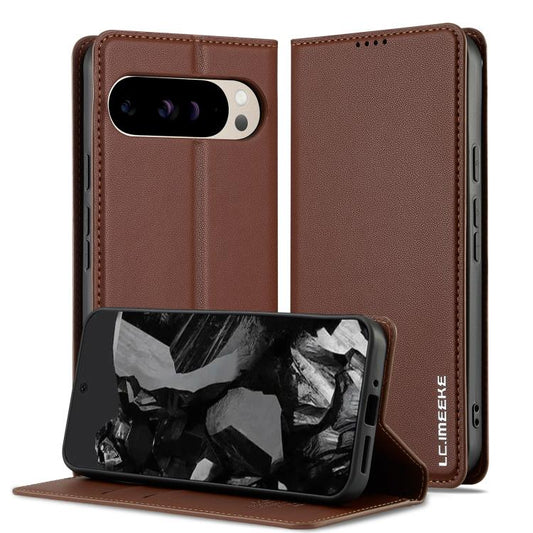 For Google Pixel 10 / 10 Pro LC.IMEEKE L1 Series Frosted Fine Texture PU Phone Case(Brown) - Google Cases by LC.IMEEKE | Online Shopping UK | buy2fix