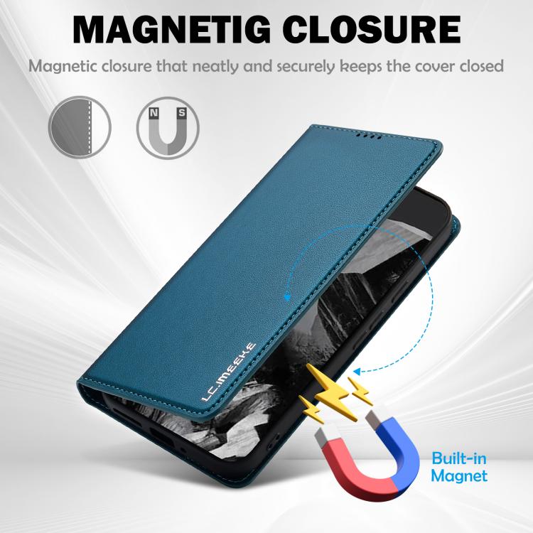 For Google Pixel 10 / 10 Pro LC.IMEEKE L1 Series Frosted Fine Texture PU Phone Case(Blue) - Google Cases by LC.IMEEKE | Online Shopping UK | buy2fix