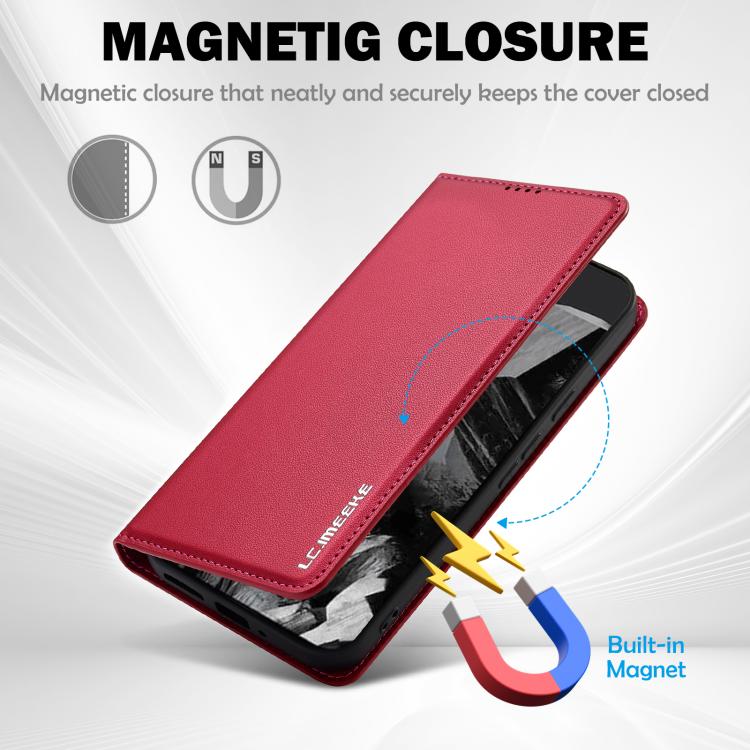 For Google Pixel 10 / 10 Pro LC.IMEEKE L1 Series Frosted Fine Texture PU Phone Case(Red) - Google Cases by LC.IMEEKE | Online Shopping UK | buy2fix
