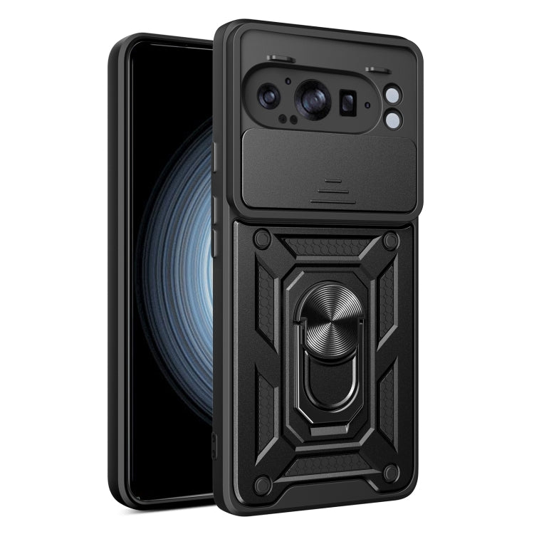 For Google Pixel 9 Pro XL Sliding Camera Cover Design TPU+PC Phone Case(Black) by buy2fix