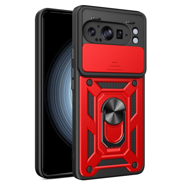 For Google Pixel 9 Pro XL Sliding Camera Cover Design TPU+PC Phone Case(Red) by buy2fix