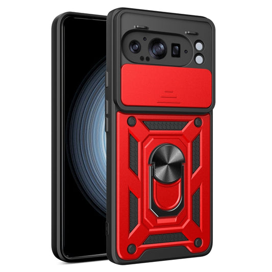 For Google Pixel 9 Pro XL Sliding Camera Cover Design TPU+PC Phone Case(Red) by buy2fix