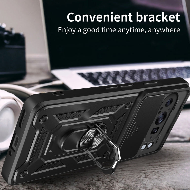 For Google Pixel 9 Pro XL Sliding Camera Cover Design TPU+PC Phone Case(Silver) by buy2fix