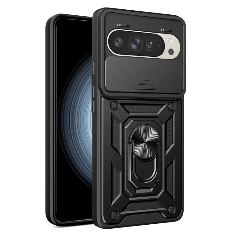 For Google Pixel 9 / 9 Pro Sliding Camera Cover Design TPU+PC Phone Case(Black) by buy2fix