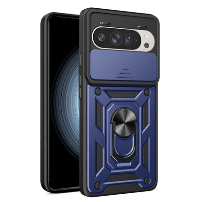 For Google Pixel 9 / 9 Pro Sliding Camera Cover Design TPU+PC Phone Case(Blue) by buy2fix