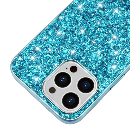 For iPhone 16 Pro Glitter Powder Shockproof TPU Phone Case(Silver) by buy2fix