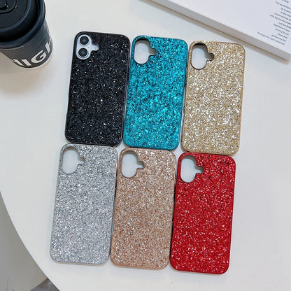 For iPhone 16 Plus Glitter Powder Shockproof TPU Phone Case(Gold) by buy2fix