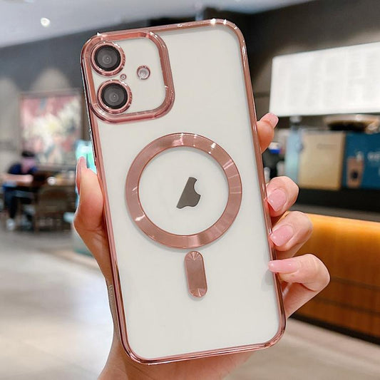 For iPhone 17 Electroplating MagSafe Phone Case(Pink) - iPhone 17 Cases by buy2fix | Online Shopping UK | buy2fix