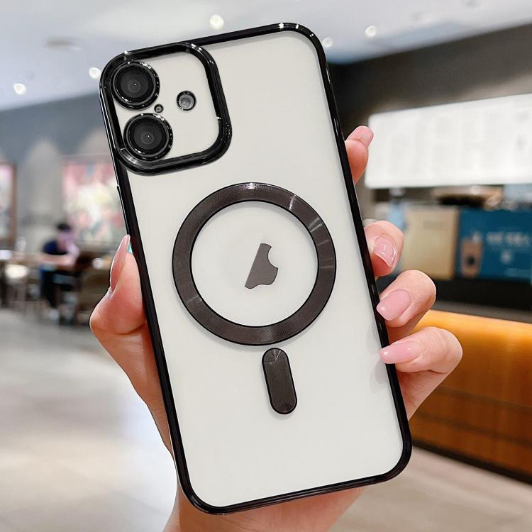 For iPhone 17 Electroplating MagSafe Phone Case(Black) - iPhone 17 Cases by buy2fix | Online Shopping UK | buy2fix