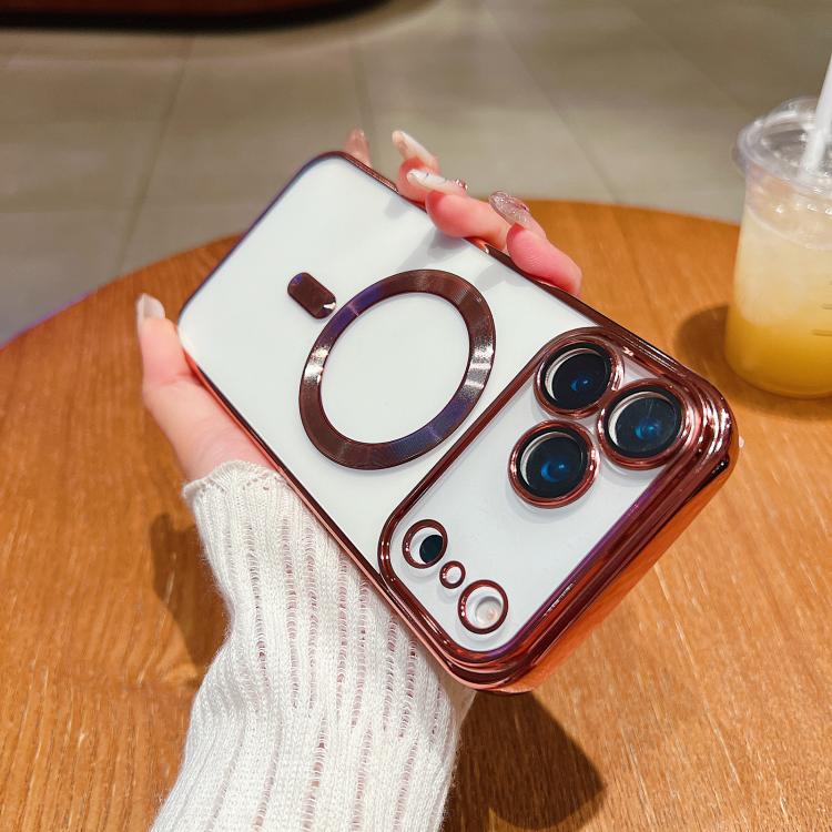 For iPhone 17 Pro Electroplating MagSafe Phone Case(Pink) - iPhone 17 Pro Cases by buy2fix | Online Shopping UK | buy2fix