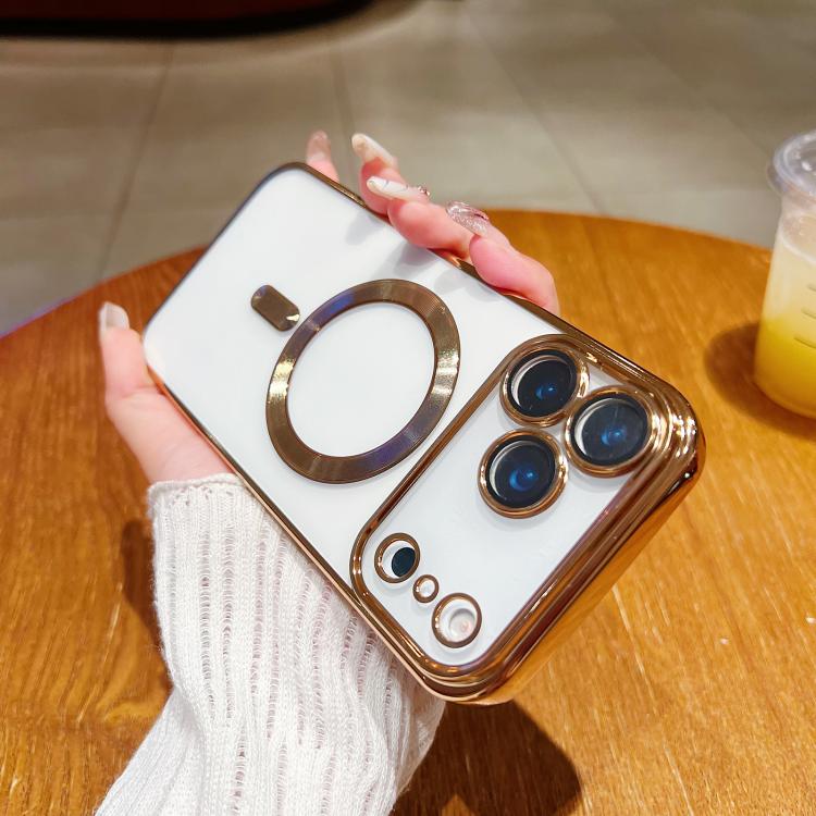 For iPhone 17 Pro Electroplating MagSafe Phone Case(Gold) - iPhone 17 Pro Cases by buy2fix | Online Shopping UK | buy2fix