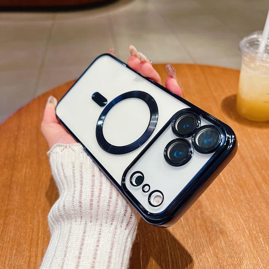 For iPhone 17 Pro Electroplating MagSafe Phone Case(Dark Blue) - iPhone 17 Pro Cases by buy2fix | Online Shopping UK | buy2fix