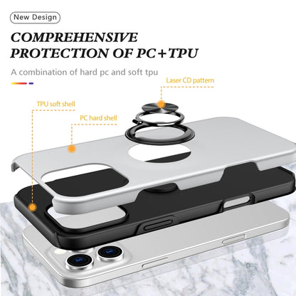 For iPhone 16 Pro PC + TPU Magnetic Phone Case with Invisible Ring Holder(Silver) by buy2fix