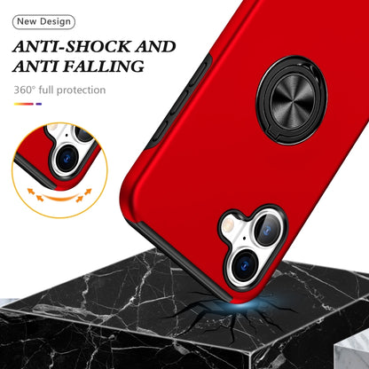 For iPhone 16 Plus PC + TPU Magnetic Phone Case with Invisible Ring Holder(Red) - iPhone 16 Plus Cases by buy2fix | Online Shopping UK | buy2fix