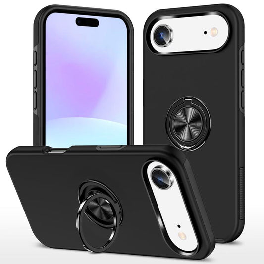 For iPhone Air PC + TPU Magnetic Phone Case with Invisible Ring Holder(Black) - iPhone Air Cases by buy2fix | Online Shopping UK | buy2fix