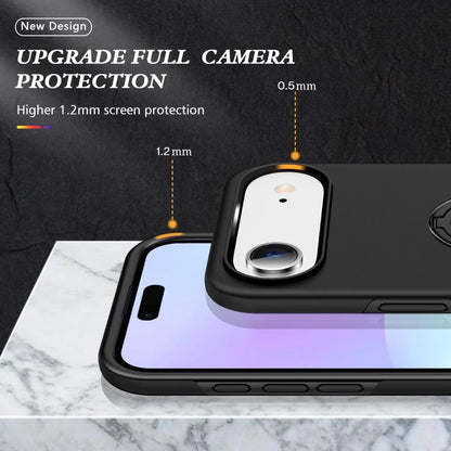 For iPhone Air PC + TPU Magnetic Phone Case with Invisible Ring Holder(Black) - iPhone Air Cases by buy2fix | Online Shopping UK | buy2fix