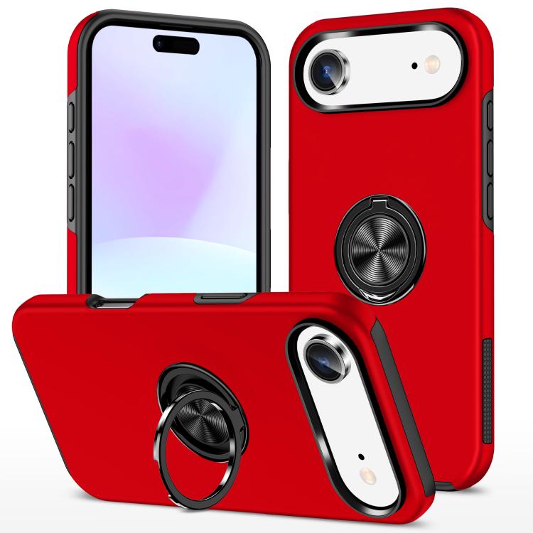 For iPhone Air PC + TPU Magnetic Phone Case with Invisible Ring Holder(Red) - iPhone Air Cases by buy2fix | Online Shopping UK | buy2fix