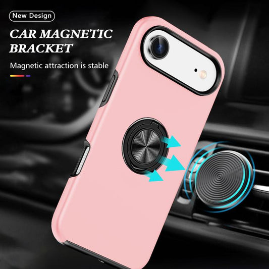 For iPhone Air PC + TPU Magnetic Phone Case with Invisible Ring Holder(Rose Gold) - iPhone Air Cases by buy2fix | Online Shopping UK | buy2fix