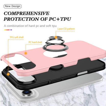 For iPhone Air PC + TPU Magnetic Phone Case with Invisible Ring Holder(Rose Gold) - iPhone Air Cases by buy2fix | Online Shopping UK | buy2fix