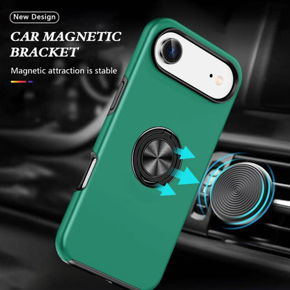 For iPhone Air PC + TPU Magnetic Phone Case with Invisible Ring Holder(Dark Green) - iPhone Air Cases by buy2fix | Online Shopping UK | buy2fix