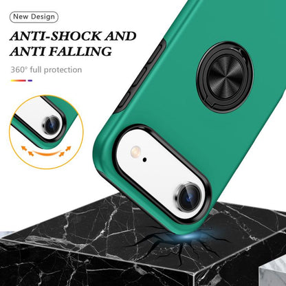 For iPhone Air PC + TPU Magnetic Phone Case with Invisible Ring Holder(Dark Green) - iPhone Air Cases by buy2fix | Online Shopping UK | buy2fix