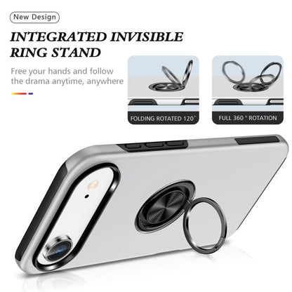 For iPhone Air PC + TPU Magnetic Phone Case with Invisible Ring Holder(Silver) - iPhone Air Cases by buy2fix | Online Shopping UK | buy2fix