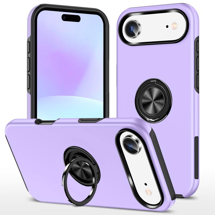 For iPhone Air PC + TPU Magnetic Phone Case with Invisible Ring Holder(Purple) - iPhone Air Cases by buy2fix | Online Shopping UK | buy2fix