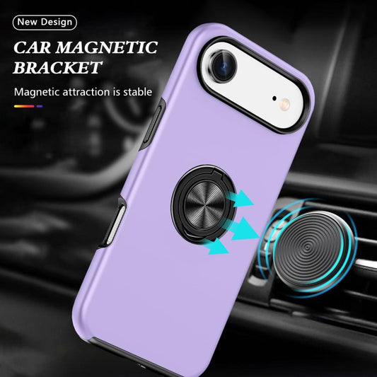 For iPhone Air PC + TPU Magnetic Phone Case with Invisible Ring Holder(Purple) - iPhone Air Cases by buy2fix | Online Shopping UK | buy2fix