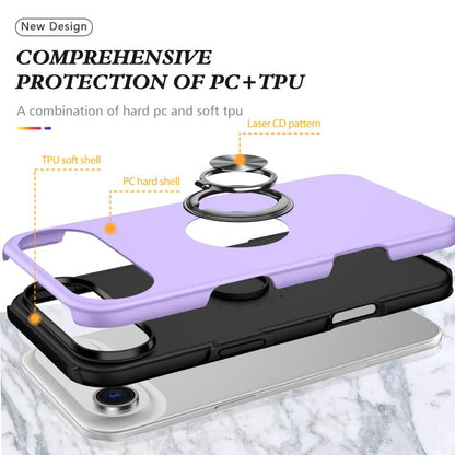 For iPhone Air PC + TPU Magnetic Phone Case with Invisible Ring Holder(Purple) - iPhone Air Cases by buy2fix | Online Shopping UK | buy2fix