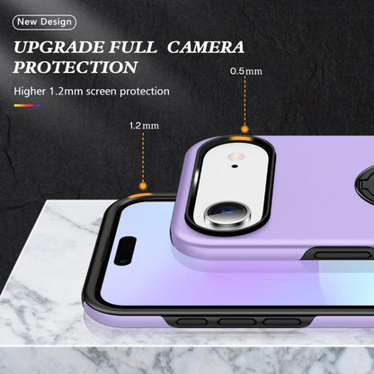 For iPhone Air PC + TPU Magnetic Phone Case with Invisible Ring Holder(Purple) - iPhone Air Cases by buy2fix | Online Shopping UK | buy2fix
