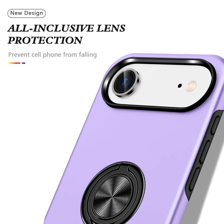 For iPhone Air PC + TPU Magnetic Phone Case with Invisible Ring Holder(Purple) - iPhone Air Cases by buy2fix | Online Shopping UK | buy2fix