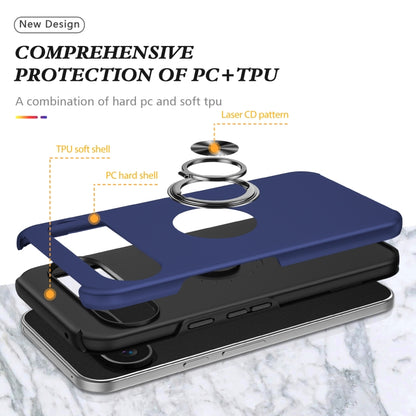 For Google Pixel 9 Pro PC + TPU Magnetic Phone Case with Invisible Ring Holder(Navy Blue) by buy2fix